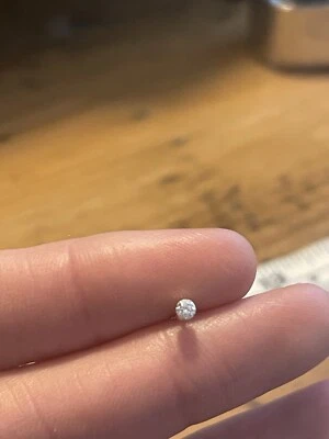 14k Yellow Gold Invisible Set Diamond Earring Stud - Image 1 of 4