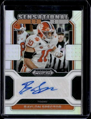 2023  #SS-BSP Baylon Spector 2022 Prizm Draft Picks Sensational Auto Silver - Image 1 of 2