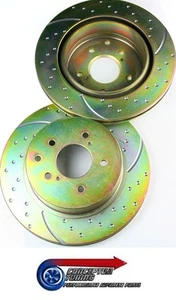 Discos de freno traseros EBC con hoyuelos y ranurados x 2 - para R32 Skyline GTR RB26DETT sin V - Imagen 1 de 1