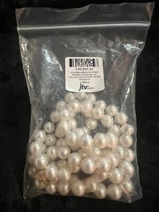 Cultured Freshwater Pearl 14k Yellow Gold Strand Necklace 8.5-9.5mm 32" - Picture 1 of 4
