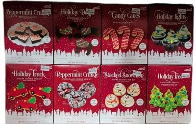 Christmas Cookie Mix Kits Sugar Chocolate Cookies with Decorations HTF Set - Image 1 of 4