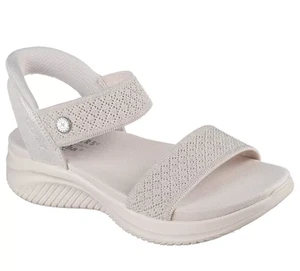 Skechers by Martha Stewart 164021 Natural SlipIns Comfort Low Wedge Sandal - Picture 1 of 6