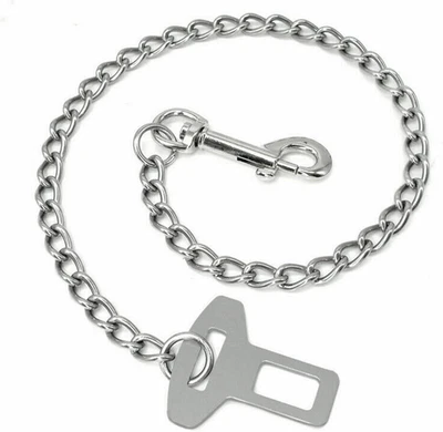 LZLUCKCOME 304 Edelstahlkette, Bissfester Anschnallgurt, Hund E Sicherheitsgurt, Hundegurt