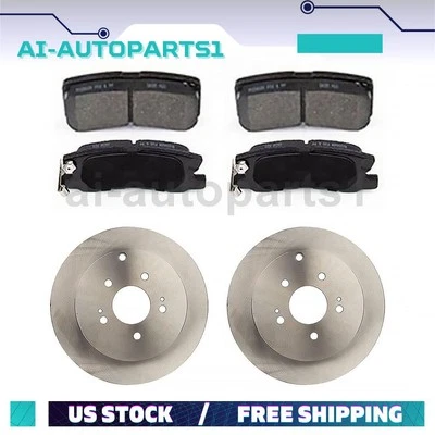 For Mitsubishi Grandis 2007 2008 2009 Rear Brake Rotors + Brake Pads Kit Set - Image 1 of 4