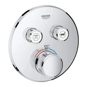 Grohe Grohtherm Dual Function Thermostatic Valve Trim Chrome with Control Module - Picture 1 of 7