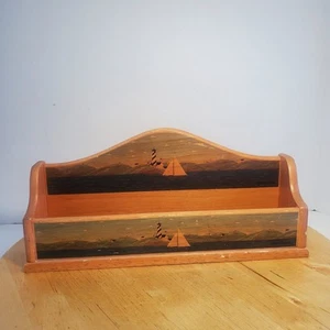 Vintage Kamenstein Holz Aufsteller Gewürzregal Wand Hängeregal Küste Maritim - Bild 1 von 10
