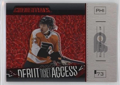 2023 Credentials Debut Ticket Access Horizontal Red /125 Elliot Desnoyers Rookie - Image 1 of 3