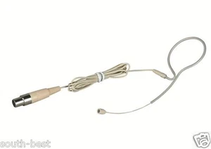 Beige Headset Microphone For AKG Wireless belt pack Transmitte XLR 3pin mini NEW - Imagen 1 de 6