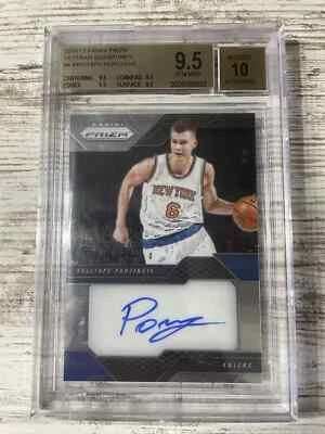 Panini Prizm Veteran Signatures 2016 Kristaps Porzingis #6 Rookie Auto BGS 9,5 Foto 1 de 2