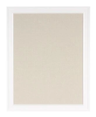 DesignOvation Bosc Framed Linen Fabric Pinboard, 23.5x29.5, White 29.5" x 23.5" - Image 1 of 4