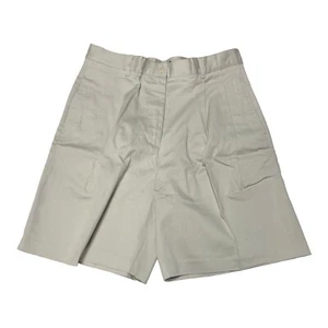 ¡NUEVO! Pantalones Cortos de Golf Ashworth Estilo Caqui Plisados Talla 14 Crema Caqui - Imagen 1 de 7