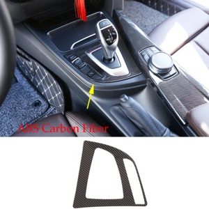 Carbon Fiber Gear Shift Panel Cover For BMW 3 4 Series F30 F33 F34 F36 2013-2019 - Foto 1 di 12