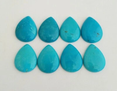 One Pear Shaped 100% Genuine Sleeping Beauty Turquoise Cabochons 17x21.5mm - Image 1 of 4