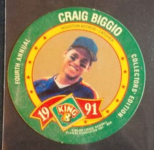 1991 King-B Jerky Discs #13 Craig Biggio Houston Astros (HOF) EX-MINT
