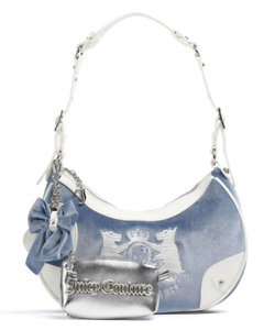 juicy couture blue & white hollyhock hobo bag