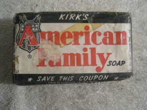 Vintage versiegelt 1930er-40er Jahre Kirk's American Family Soap Bar Proctor & Gamble Original - Bild 1 von 5