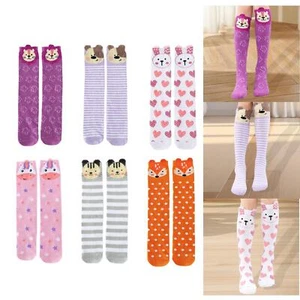 Kids Knee High Socks for Girls 3-15 Years Old Soft Novelty Socks Long Boot Socks - Picture 1 of 41