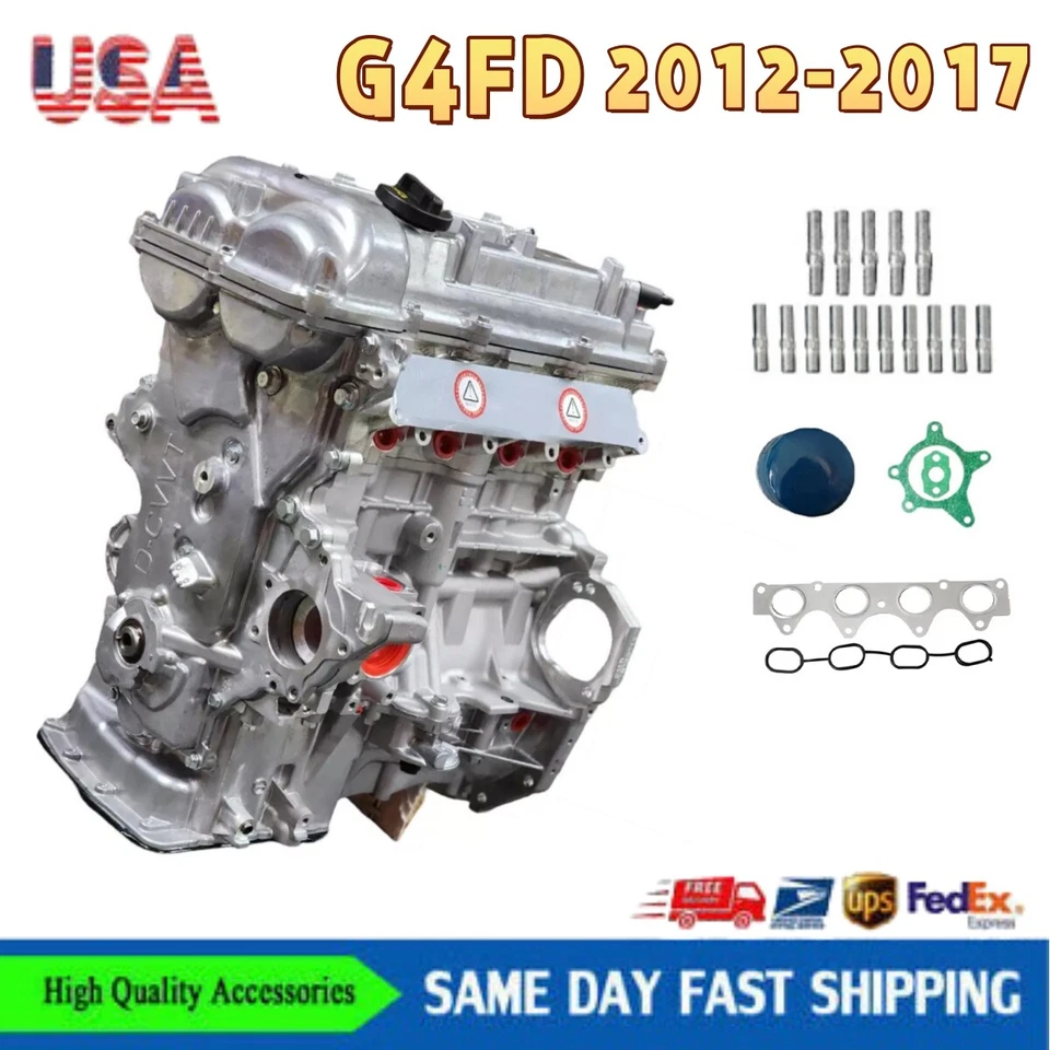 G4FD Engine GDI Motor NON Turbo FOR Hyundai Veloster 1.6L 4-Cylinder 12-17 1 Pcs - Image 1 of 4