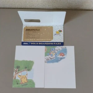 Picachu Gold Pokemon Jet Card ANA Original Boarding Pass limited Japanese - Picture 1 of 18