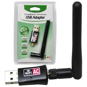 600Mbps Dual Band 2.4/5.8Ghz Wireless Lan USB WiFi Adapter 802.11AC with Antenna - Picture 1 of 4