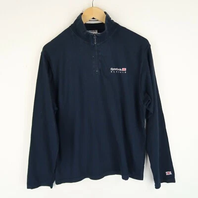 Reebok Classics 90's 1/4 Zip Thin Sweatshirt Black Size S-M (G2943) - Image 1 of 4