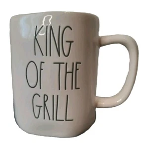 Rae Dunn "King Of The Grill" Coffee/Tea Mug Red Interior Ceramic  - Picture 1 of 7