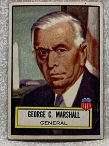 1952 Topps Look 'N See George C. Marshall #107 VG-EX - Picture 1 of 2