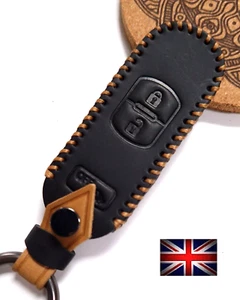 Leather Remote Key Cover For Mazda 3 6 CX-3 CX-5 MX-5 3 Button Fob Skin Case 4 - Picture 1 of 6