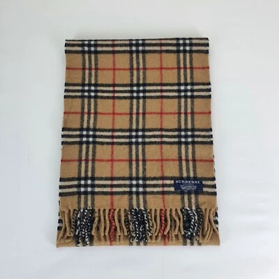 Genuine Burberry Lambswool scarf excellent size 160 cm or 63 inches Foto 1 de 4