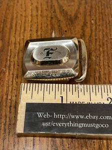 De Colección TONO DORADO PLATA Hickok EE. UU. Placa Maestra Cinturón Hebilla LETRA MONO Inicial F - Imagen 1 de 23