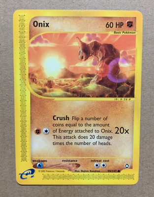 Onix 98/147 Aquapolis - Common Pokemon Card - EXCELLENT