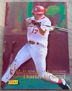 1996 Signature Rookies Baseball Autobilia Preview Darin Erstad Anaheim Angels B3