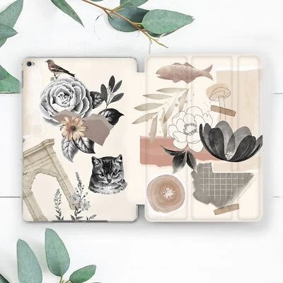 Abstract Floral Cat Aesthetic Case For iPad 10.2 Pro 12.9 11 9.7 Air 4 5 Mini - Image 1 of 4