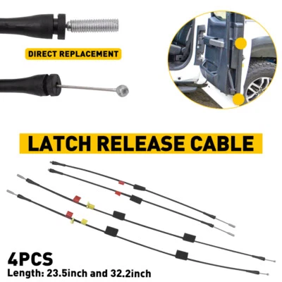 Cable de liberación de pestillo de puerta superior + inferior delantero trasero para Ford F150 1997-2003 diestro EE. UU. Foto 1 de 4