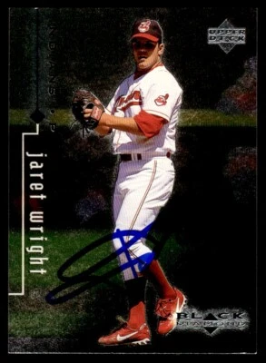 1999 Upper Deck Black Diamond Jaret Wright Auto Cleveland Indians #28 Signed - Image 1 of 2