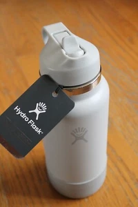 Hydro Flask 32 oz hydroflask WATER BOTTLE BOOT STRAW Lid CLOUD slightlyIMPERFECT - Picture 1 of 5