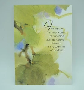 Tarjeta de felicitación de agradecimiento panorámica Freedom Greetings con sobre verde mar - Imagen 1 de 8
