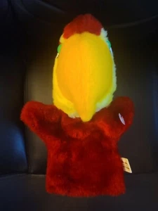 Animal Fair Parrot Hand Puppet Plush Toy Vintage 1974 Red & Yellow FAST SHIP - Picture 1 of 5