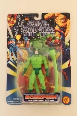 Figura de acción ToyBiz Universo Marvel Cola de escorpión llamativa sin usar, en caja Nuevo Spider-Man Foto 1 de 3