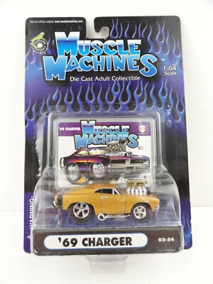 Muscle Machines 1/64 02-54 '69 Charger (Gold) - Image 1 of 4
