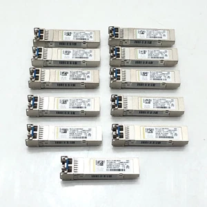 Lot (11) Cisco GLC-LX-SM-RGD Hot-Swappable SFP Transceiver Modules 21CFR1040.10 - Picture 1 of 4