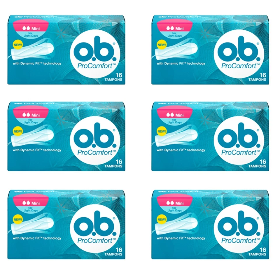 96 Assorbenti Interni O.B. PROCOMFORT MINI Silky Touch tamponi donna NUOVI - Immagine 1 di 1