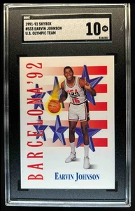 1991-92 Skybox Earvin Johnson #533 USA SGC 10 - Picture 1 of 2