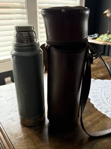 Vintage Aladdin Stanley Thermos A-944C Quart With Leather Carrying Case no cup - Picture 1 of 6