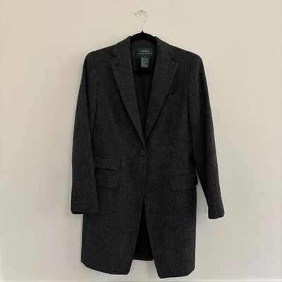 Ralph Lauren 100% Wool Jacket Grey Blazer Style Women’s Size 6 - Image 1 of 4