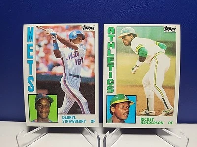 1984 Topps Baseball Partial Set/Lot of 79 Strawberry RC Rickey Henderson NMT - Image 1 of 4