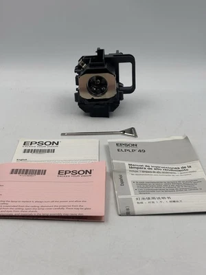 Genuine OEM Epson ELPLP49 Lamp For Home Cinema 7500UB 8100 8350 2MV Untested - Image 1 of 4