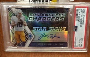 2021 Justin Herbert Phoenix Star Signs Auto PSA10 - Picture 1 of 2