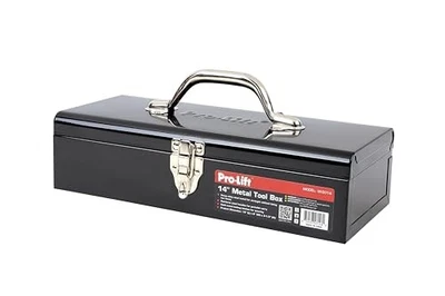  Steel Tool Box – 14-inch Metal Toolbox Portable with Handle – Heavy Duty  - Image 1 of 4