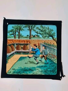 Set Of 8 Surreal Victorian Magic Lantern Slides Story Bee Stings - Picture 1 of 14